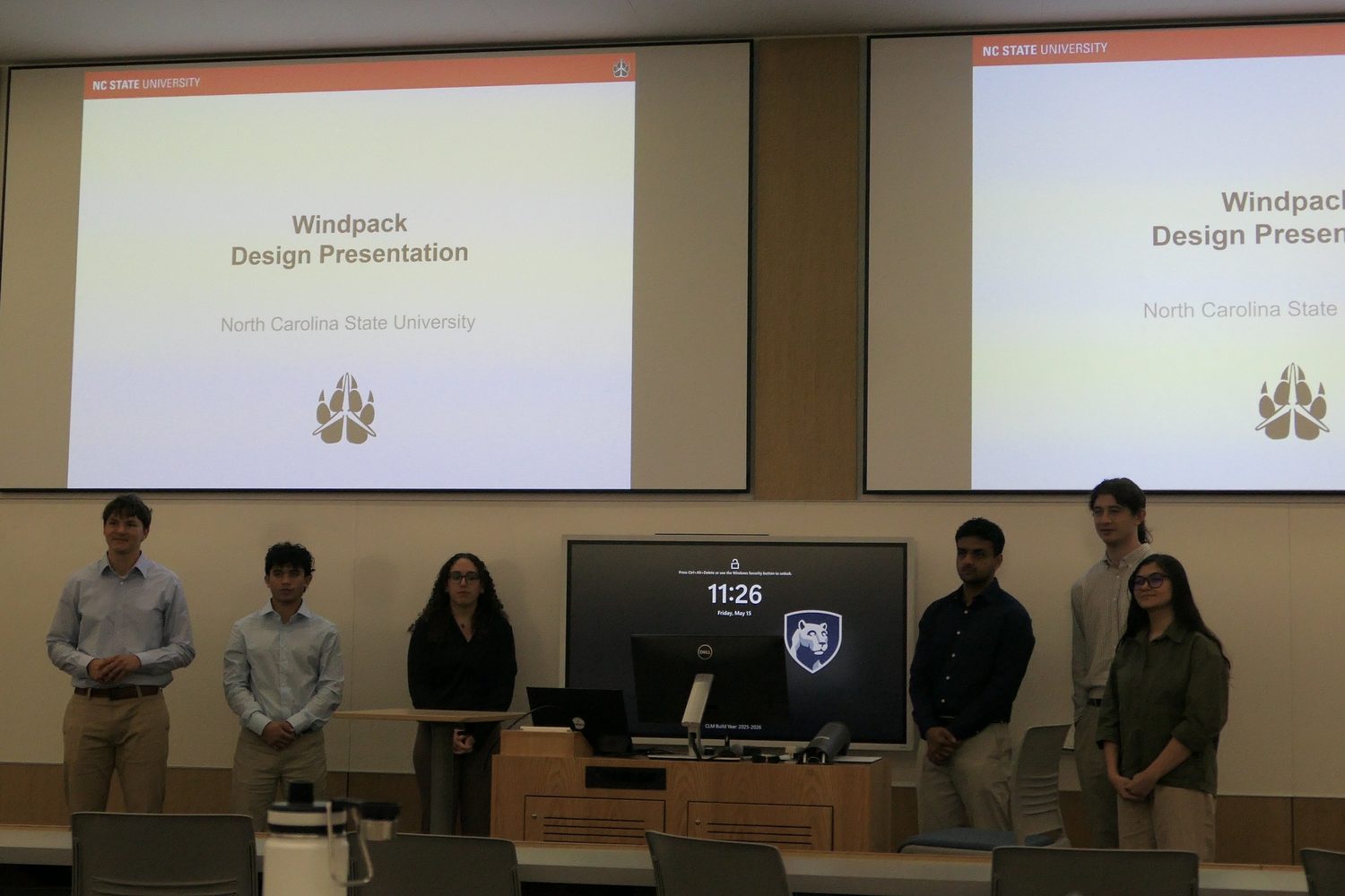 Windpack presenting to judges