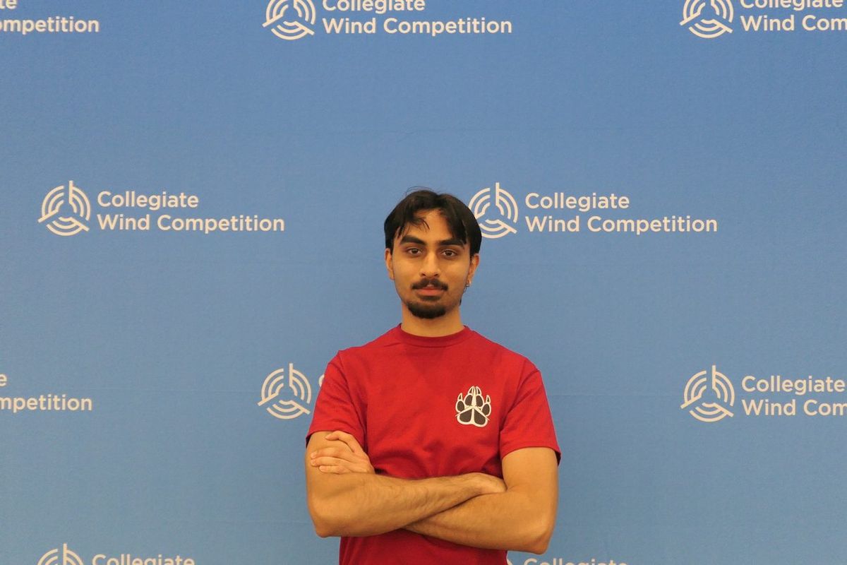 Windpack member at the Collegiate Wind Competition
